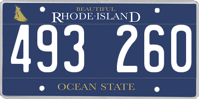 RI license plate 493260