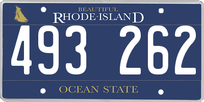 RI license plate 493262