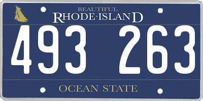 RI license plate 493263