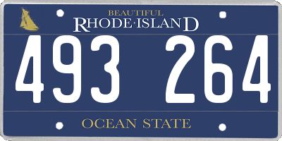 RI license plate 493264