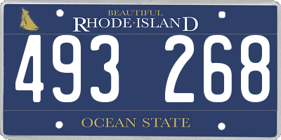 RI license plate 493268