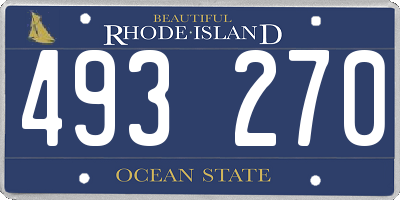 RI license plate 493270