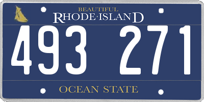RI license plate 493271