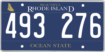 RI license plate 493276