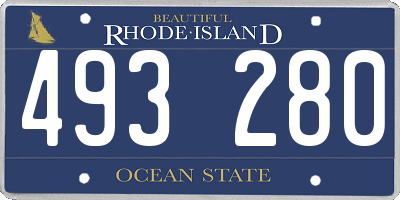 RI license plate 493280