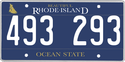 RI license plate 493293