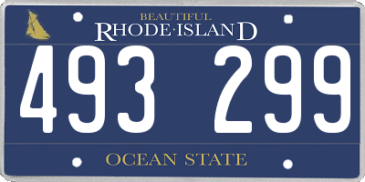 RI license plate 493299