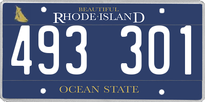 RI license plate 493301