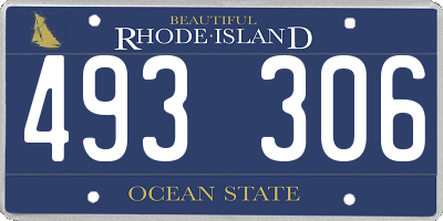 RI license plate 493306