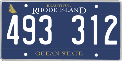 RI license plate 493312