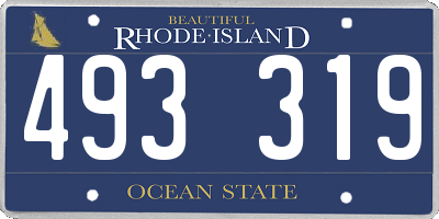 RI license plate 493319