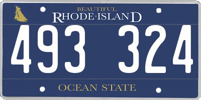 RI license plate 493324