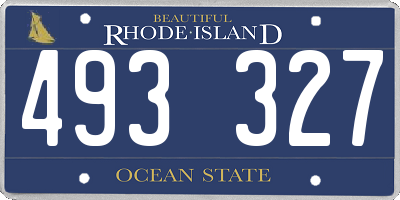 RI license plate 493327