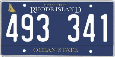 RI license plate 493341