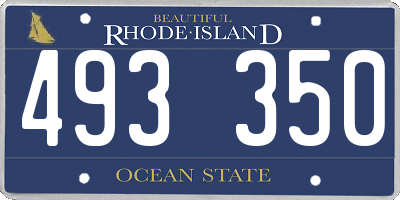 RI license plate 493350