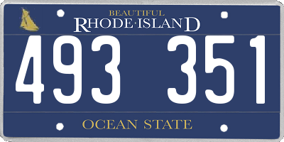 RI license plate 493351