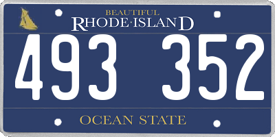 RI license plate 493352