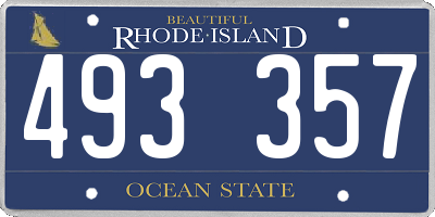 RI license plate 493357