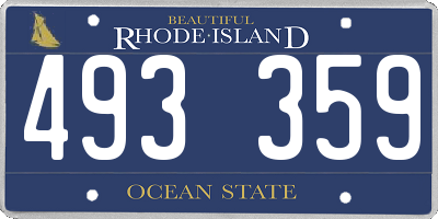 RI license plate 493359