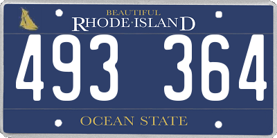 RI license plate 493364
