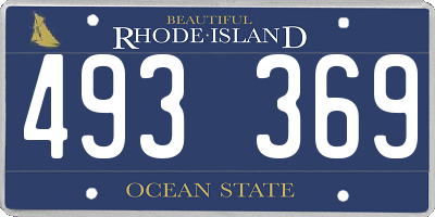 RI license plate 493369