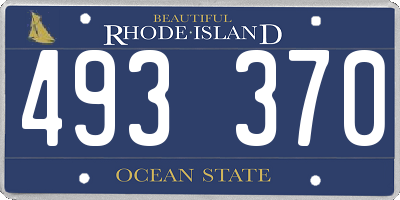 RI license plate 493370