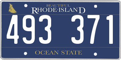 RI license plate 493371