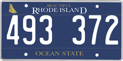 RI license plate 493372