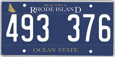 RI license plate 493376