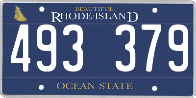 RI license plate 493379