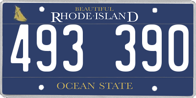 RI license plate 493390