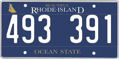 RI license plate 493391