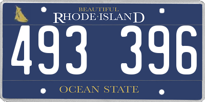 RI license plate 493396