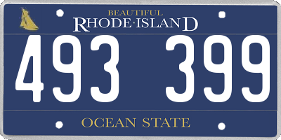 RI license plate 493399