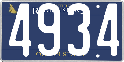 RI license plate 4934