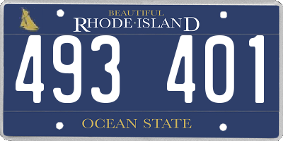 RI license plate 493401