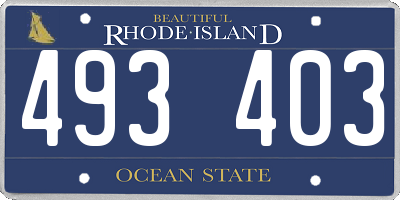 RI license plate 493403
