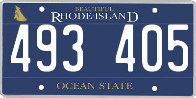 RI license plate 493405