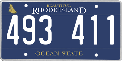 RI license plate 493411