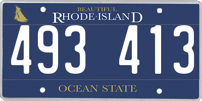 RI license plate 493413