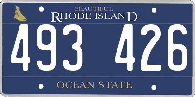 RI license plate 493426