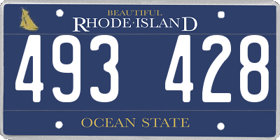 RI license plate 493428