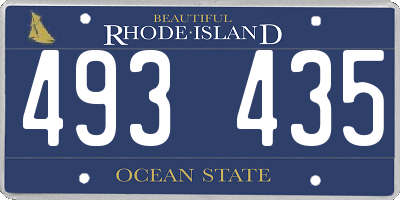 RI license plate 493435