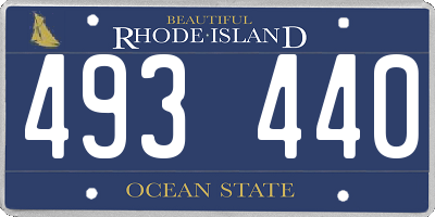 RI license plate 493440