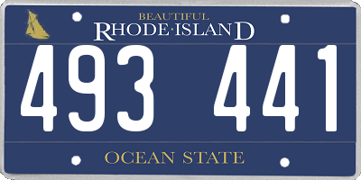 RI license plate 493441