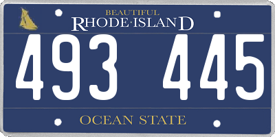 RI license plate 493445