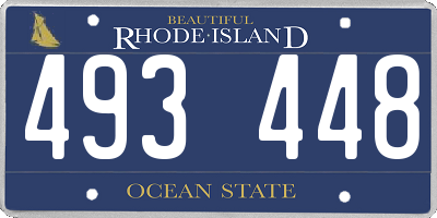 RI license plate 493448