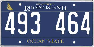 RI license plate 493464