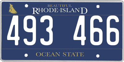 RI license plate 493466