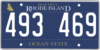 RI license plate 493469